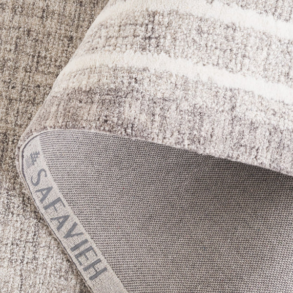 Safavieh Ebony Hand-tufted Area Rug In Grey And Ivory - Luxurious Wool And Cotton Blend For Elegant Living Spaces Grey ,Ivory 80% Wool,20% Cotton Ebn362f-4