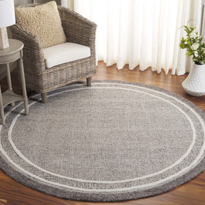 Safavieh Ebony Hand-tufted Area Rug In Grey And Ivory - Luxurious Wool And Cotton Blend For Elegant Living Spaces Grey ,Ivory 80% Wool,20% Cotton Ebn362f-4