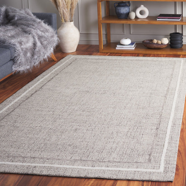 Safavieh Ebony Hand-tufted Wool-cotton Blend Runner Rug - Luxurious Style For Modern Home Décor Elegance Grey ,Ivory 80% Wool,20% Cotton Ebn363f-6sq