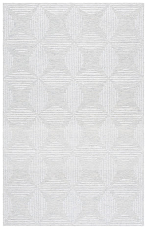 Safavieh Ebony Elegant Hand-tufted Rug In Soft Silver Hue - Perfect For Modern Hallways And Entryways Silver ,Grey 80% Wool,20% Cotton Ebn365g-6r