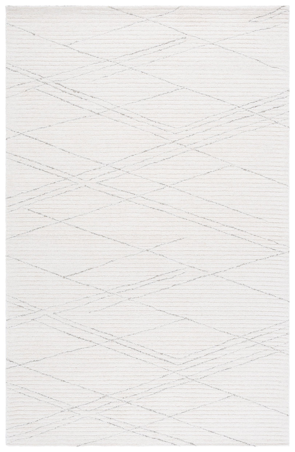 Safavieh Ebony 5x8 Hand-tufted Area Rug In Chic Ivory And Grey - Modern, Durable, And Stylish Home Decor Ivory ,Grey 80% Wool,20% Cotton Ebn366a-5