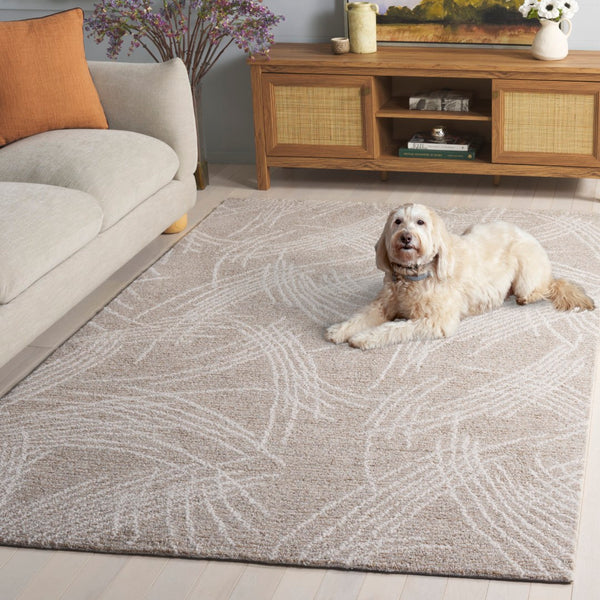Safavieh Ebony Hand-tufted Wool And Cotton Rug For Modern Elegance - Perfect For Minimalist Home Decor Grey ,Ivory 80% Wool,20% Cotton Ebn367f-6sq
