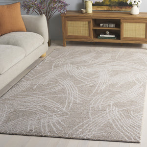 Safavieh Ebony Modern Hand-tufted Area Rug 5'0" X 8'0" In Grey And Ivory - Elegant Wool And Cotton Blend Grey ,Ivory 80% Wool,20% Cotton Ebn367f-5