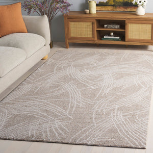 Safavieh Ebony Hand-tufted Wool And Cotton Rug For Modern Elegance - Perfect For Minimalist Home Decor Grey ,Ivory 80% Wool,20% Cotton Ebn367f-6sq