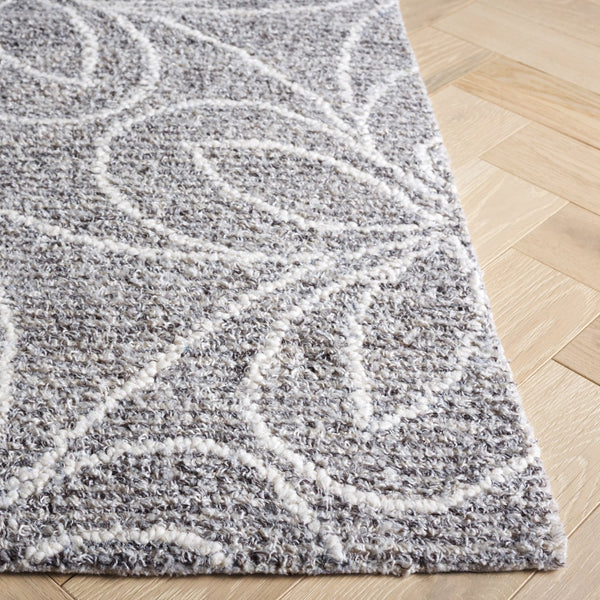 Safavieh Ebony Hand-tufted Wool Area Rug - Elegant Modern Design For Sophisticated Home Decor And Comfort Grey ,Ivory 80% Wool,20% Cotton Ebn368f-8