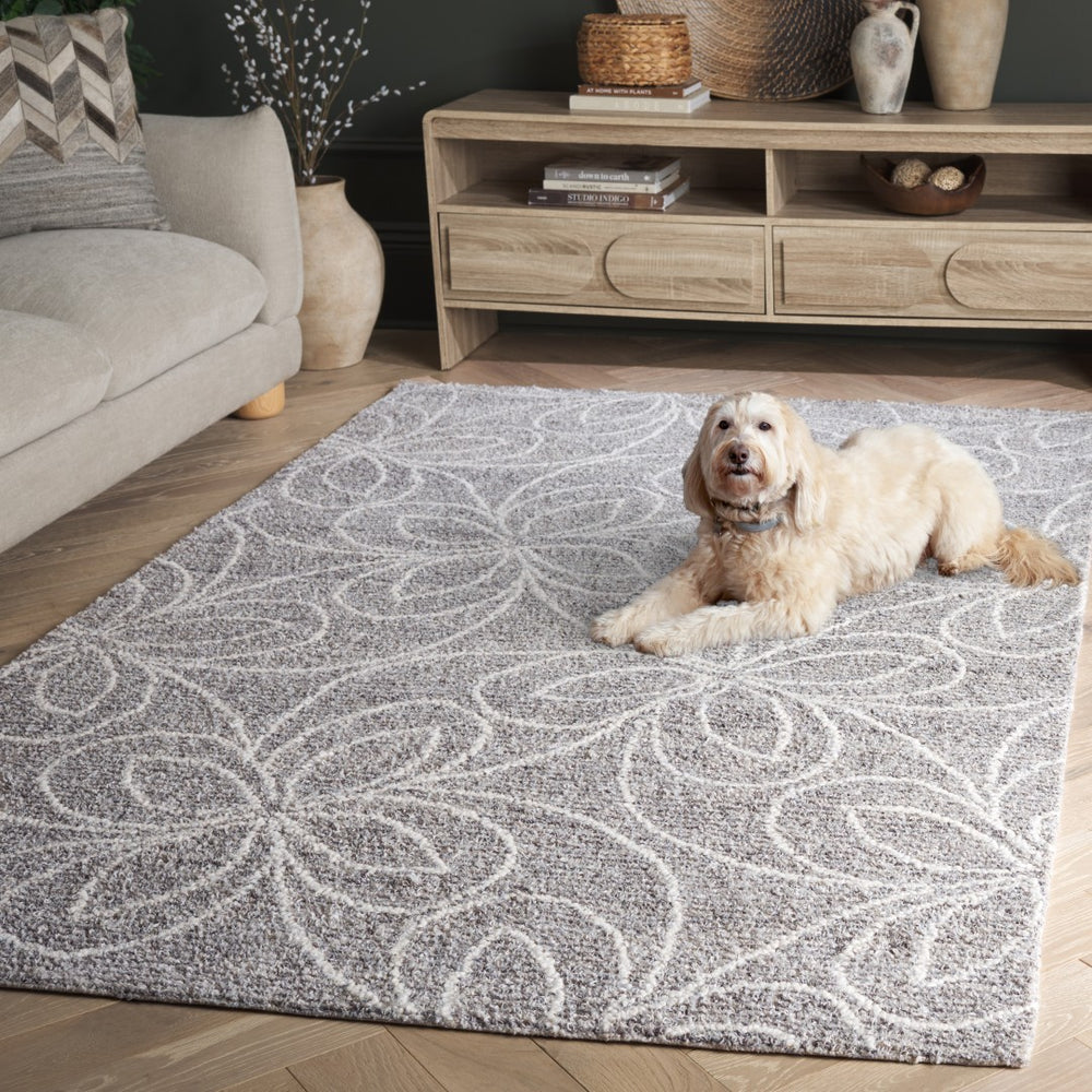 Safavieh Ebony Hand-tufted Wool Area Rug - Elegant Modern Design For Sophisticated Home Decor And Comfort Grey ,Ivory 80% Wool,20% Cotton Ebn368f-8