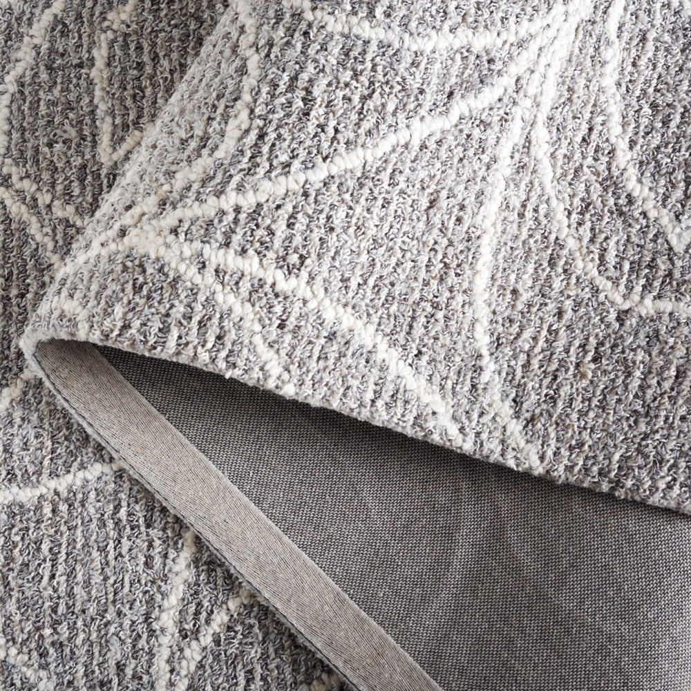 Safavieh Ebony Hand-tufted Wool Area Rug - Elegant Modern Design For Sophisticated Home Decor And Comfort Grey ,Ivory 80% Wool,20% Cotton Ebn368f-8