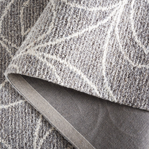 Safavieh Ebony Hand-tufted Wool Area Rug - Elegant Modern Design For Sophisticated Home Decor And Comfort Grey ,Ivory 80% Wool,20% Cotton Ebn368f-8