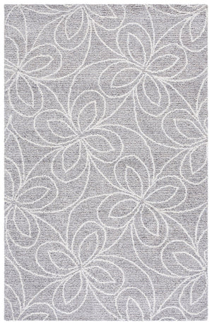 Safavieh Ebony 368f Grey Ivory Area Rug - 5x8 Ft Hand Tufted Wool & Cotton For Modern Home Elegance Grey ,Ivory 80% Wool,20% Cotton Ebn368f-5