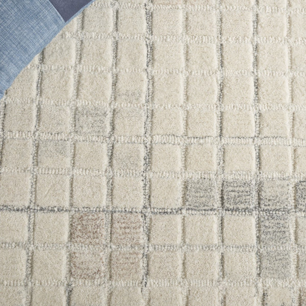 Safavieh Ebony 375a Ivory Grey Ivory ,Grey 80% Wool,20% Cotton Ebn375a-5