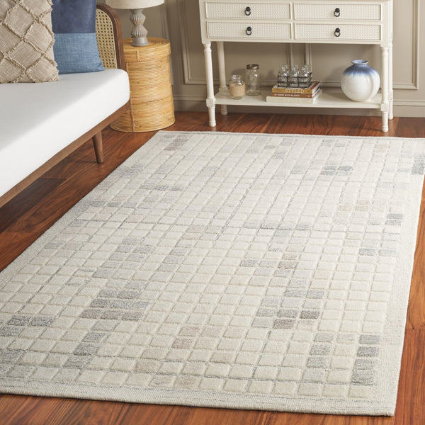 Safavieh Ebony 375a Ivory Grey Ivory ,Grey 80% Wool,20% Cotton Ebn375a-5