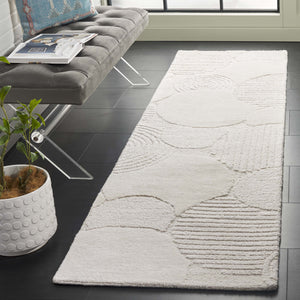 Safavieh Ebony Area Rug - Luxurious Hand-tufted Wool & Cotton Blend For Modern Interior Decor & Comfort Ivory 80% Wool,20% Cotton Ebn403a-4