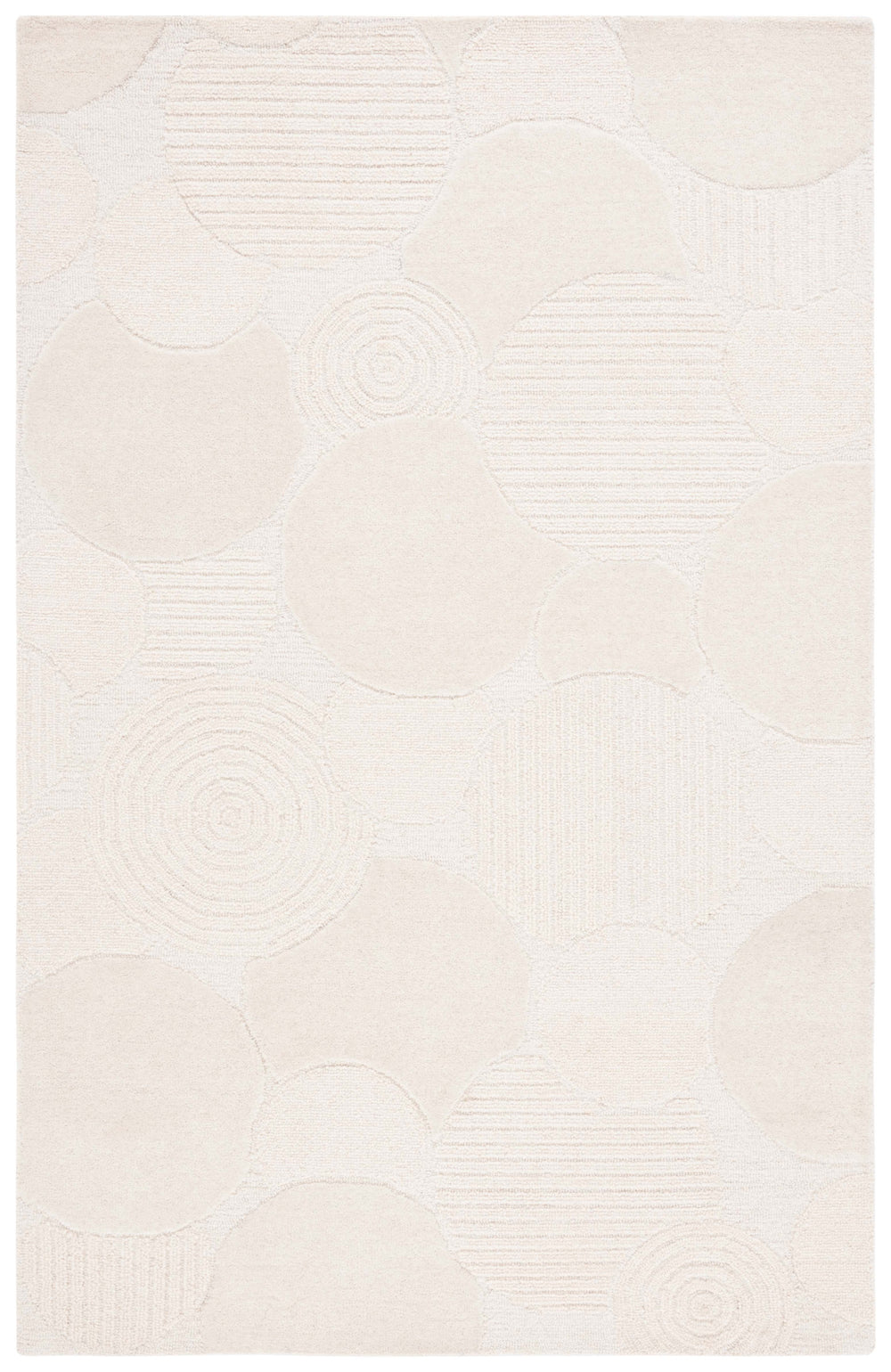 Safavieh Ebony Area Rug - Luxurious Hand-tufted Wool & Cotton Blend For Modern Interior Decor & Comfort Ivory 80% Wool,20% Cotton Ebn403a-4