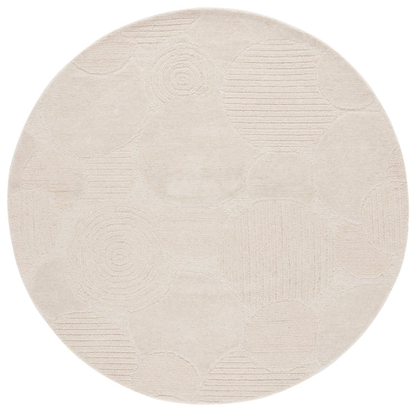 Safavieh Ebony Area Rug - Luxurious Hand-tufted Wool & Cotton Blend For Modern Interior Decor & Comfort Ivory 80% Wool,20% Cotton Ebn403a-4