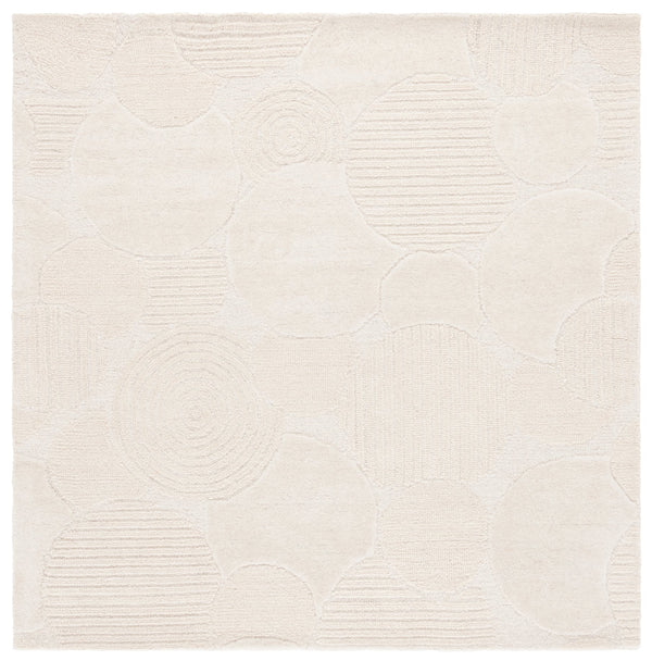 Safavieh Ebony Area Rug - Luxurious Hand-tufted Wool & Cotton Blend For Modern Interior Decor & Comfort Ivory 80% Wool,20% Cotton Ebn403a-4