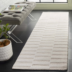 Safavieh Ebony Modern Hand-tufted Area Rug - Luxurious Wool & Cotton Blend For Cozy Home Décor Excellence Ivory 80% Wool,20% Cotton Ebn404a-3