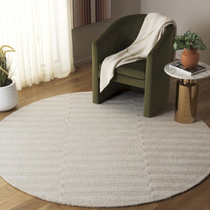 Safavieh Ebony Modern Hand-tufted Area Rug - Luxurious Wool & Cotton Blend For Cozy Home Décor Excellence Ivory 80% Wool,20% Cotton Ebn404a-3