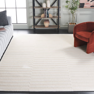 Safavieh Ebony Modern Hand-tufted Area Rug - Luxurious Wool & Cotton Blend For Cozy Home Décor Excellence Ivory 80% Wool,20% Cotton Ebn404a-3