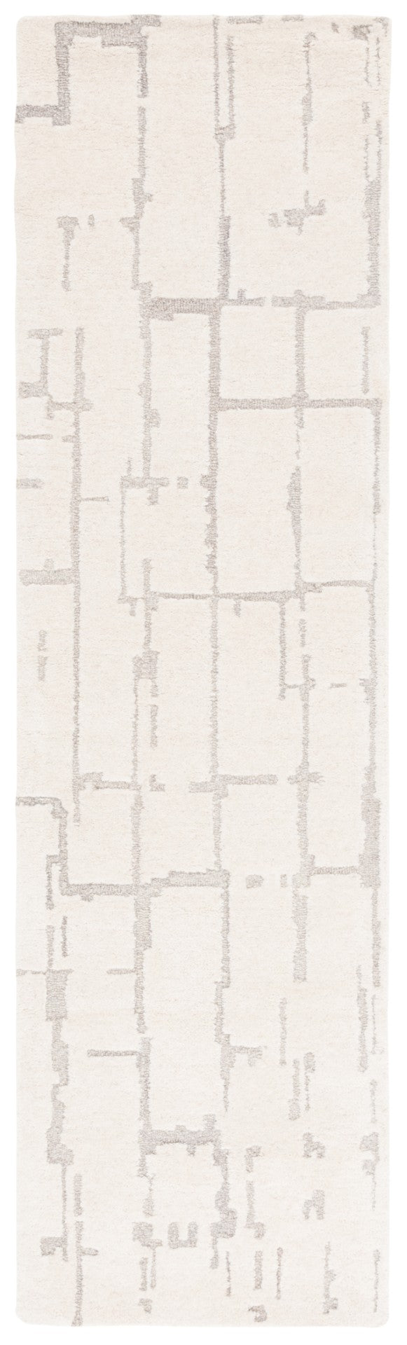 Safavieh Ebony Hand-tufted Area Rug - Luxurious Wool & Cotton Blend For Timeless Elegance And Comfort Ivory ,Grey 80% Wool,20% Cotton Ebn405a-6