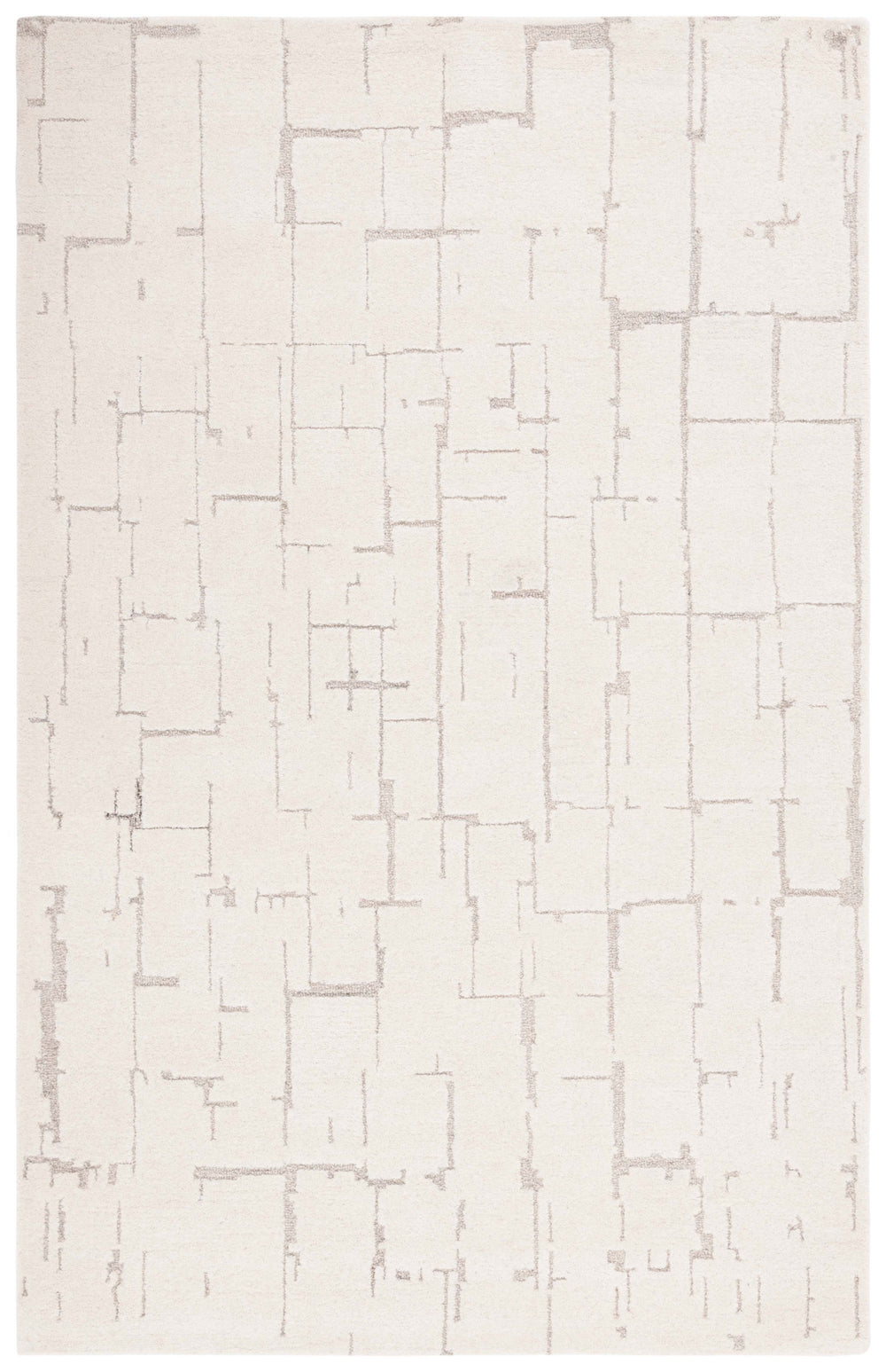 Safavieh Ebony Hand-tufted Area Rug - Modern Abstract Design In Soft Wool Blend For Stylish Home Decor Ivory ,Grey 80% Wool,20% Cotton Ebn405a-3