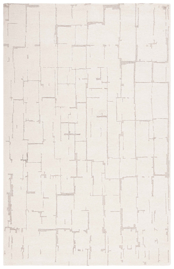 Safavieh Ebony Hand-tufted Area Rug - Modern Abstract Design In Soft Wool Blend For Stylish Home Decor Ivory ,Grey 80% Wool,20% Cotton Ebn405a-3