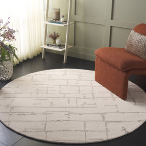 Safavieh Ebony Hand-tufted Area Rug - Modern Abstract Design In Soft Wool Blend For Stylish Home Decor Ivory ,Grey 80% Wool,20% Cotton Ebn405a-3