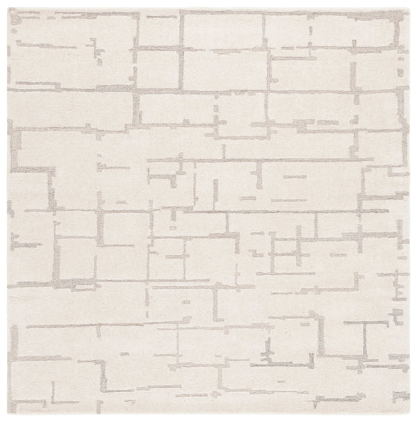 Safavieh Ebony Hand-tufted Area Rug - Modern Abstract Design In Soft Wool Blend For Stylish Home Decor Ivory ,Grey 80% Wool,20% Cotton Ebn405a-3