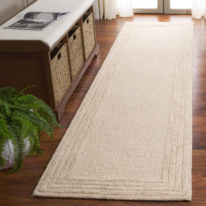Safavieh Ebony Luxurious Ivory Beige 8X10 Hand-Tufted Wool Cotton Rug, Scandinavian Modern Low-Profile Plush 3'-0" x 5'-0" EBN425A-3