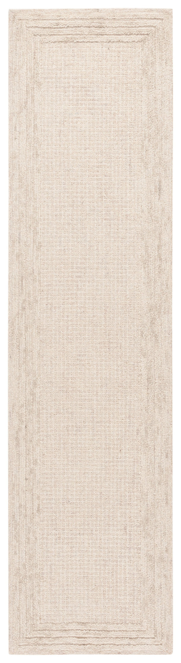 Safavieh Ebony Hand-Tufted Ivory Beige Wool-Cotton Rug 8X10 Low-Profile Scandinavian Style Comfort 2'-3" x 7'-0" EBN425A-27