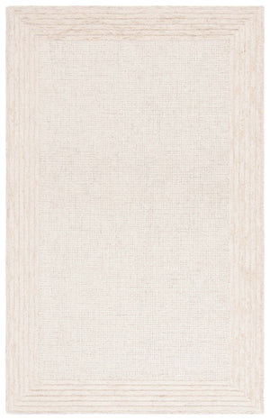 Safavieh Ebony Luxurious Ivory Beige 8X10 Hand-Tufted Wool Cotton Rug, Scandinavian Modern Low-Profile Plush 3'-0" x 5'-0" EBN425A-3