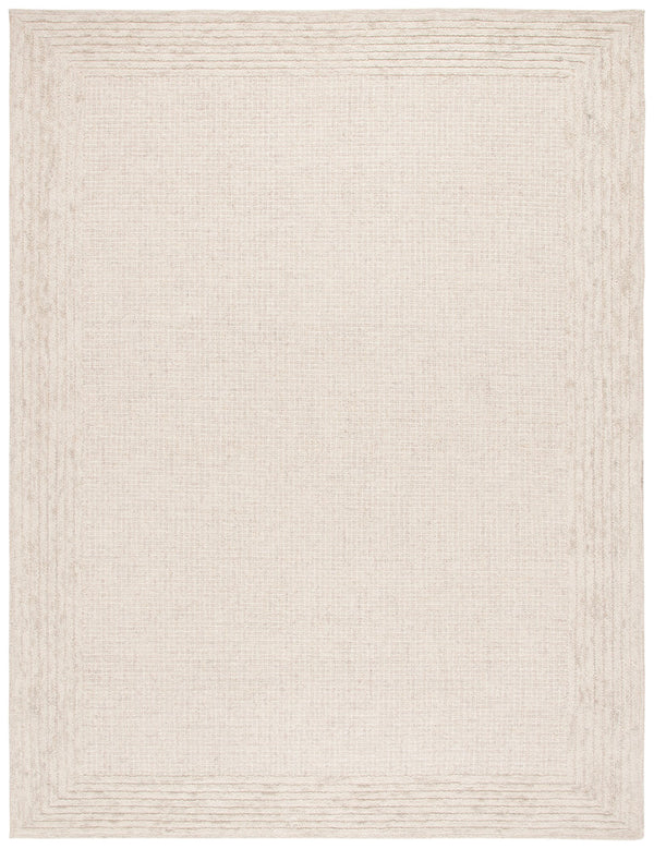 Safavieh Ebony Hand-Tufted Ivory Beige Wool-Cotton Rug 8X10 Low-Profile Scandinavian Style Comfort 2'-3" x 7'-0" EBN425A-27