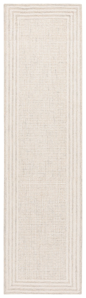 Safavieh Ebony Hand-Tufted Gray Ivory Wool-Cotton Rug 8X10 Low-Profile Pile Durable Artisan Craftsmanship 2'-3" x 11'-0" EBN425F-211