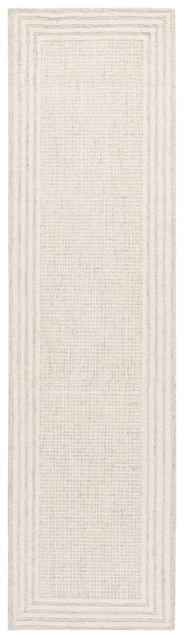 Safavieh Ebony Hand-Tufted Gray Ivory Wool-Cotton Rug 8X10 Low-Profile Pile Durable Artisan Craftsmanship 2'-3" x 11'-0" EBN425F-211