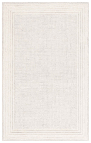 Safavieh Ebony Hand-Tufted Gray Ivory Wool-Cotton Rug 8X10 Low-Profile Pile Durable Artisan Craftsmanship 2'-3" x 11'-0" EBN425F-211