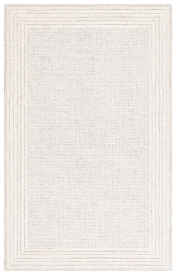 Safavieh Ebony Hand-Tufted Gray Ivory Wool-Cotton Rug 8X10 Low-Profile Pile Durable Artisan Craftsmanship 2'-3" x 11'-0" EBN425F-211