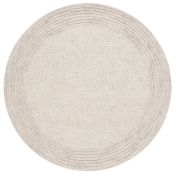 Safavieh Ebony Hand-Tufted Gray Ivory Wool-Cotton Rug 8X10 Low-Profile Pile Durable Artisan Craftsmanship 2'-3" x 11'-0" EBN425F-211