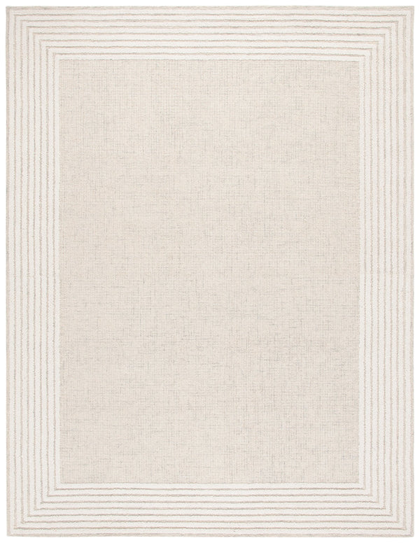 Safavieh Ebony Luxurious Hand-tufted Area Rug In Elegant Ivory And Beige For Timeless Living Room Style Grey ,Ivory Wool And Cotton Ebn425f-6sq