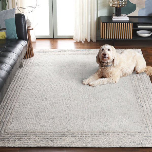 Safavieh Ebony Luxurious Hand-tufted Area Rug In Elegant Ivory And Beige For Timeless Living Room Style Denim ,Grey Wool And Cotton Ebn425l-5