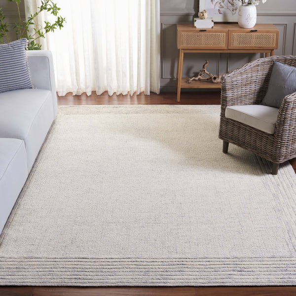 Safavieh Ebony Luxurious Hand-tufted Area Rug In Elegant Ivory And Beige For Timeless Living Room Style Denim ,Grey Wool And Cotton Ebn425l-5