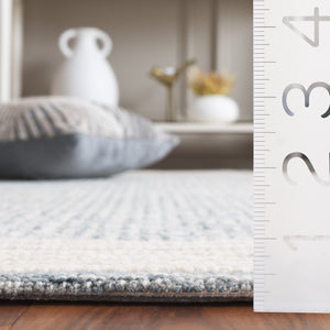 Safavieh Ebony Luxurious Hand-tufted Area Rug In Elegant Ivory And Beige For Timeless Living Room Style Blue ,Ivory Wool And Cotton Ebn425m-6sq