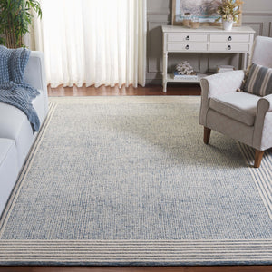 Safavieh Ebony Luxurious Hand-tufted Area Rug In Elegant Ivory And Beige For Timeless Living Room Style Blue ,Ivory Wool And Cotton Ebn425m-6sq