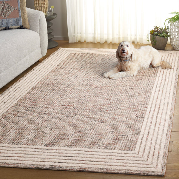 Safavieh Ebony Luxurious Hand-tufted Area Rug In Elegant Ivory And Beige For Timeless Living Room Style Ivory ,Red Wool And Cotton Ebn425q-6