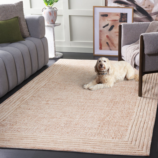 Safavieh Ebony Luxurious Hand-tufted Area Rug In Elegant Ivory And Beige For Timeless Living Room Style Ivory ,Pink Wool And Cotton Ebn425u-8