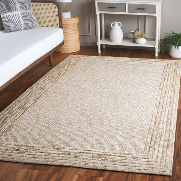 Safavieh Ebony Luxurious Hand-tufted Area Rug In Elegant Ivory And Beige For Timeless Living Room Style Light Green ,Beige Wool And Cotton Ebn425y-6r