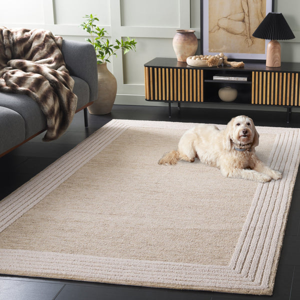 Safavieh Ebony Hand Tufted Area Rug - Luxurious Comfort And Elegant Modern Style For Home Or Office Decor Beige ,Ivory Wool And Cotton Ebn426b-6sq