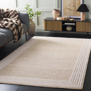 Safavieh Ebony Hand Tufted Area Rug - Luxurious Comfort And Elegant Modern Style For Home Or Office Decor Beige ,Ivory Wool And Cotton Ebn426b-6sq