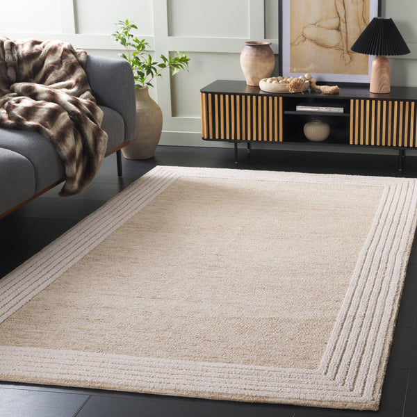 Safavieh Ebony Hand Tufted Area Rug - Luxurious Comfort And Elegant Modern Style For Home Or Office Decor Beige ,Ivory Wool And Cotton Ebn426b-6sq