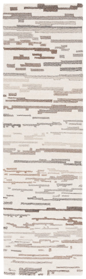 Safavieh Ebony 501 Hand Tufted Modern Rug Ivory / Grey 2'-3" x 8'