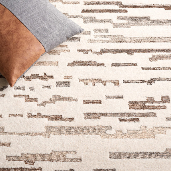 Safavieh Ebony 501 Hand Tufted Modern Rug Ivory / Grey 5' x 8'