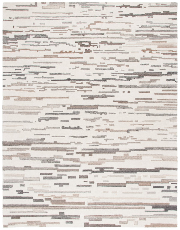 Safavieh Ebony 501 Hand Tufted Modern Rug Ivory / Grey 8' x 10'